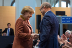 Bundeskanzlerin Dr. Angela Merkel mit dem Vorsitzenden Prof. Wolfgang Franz